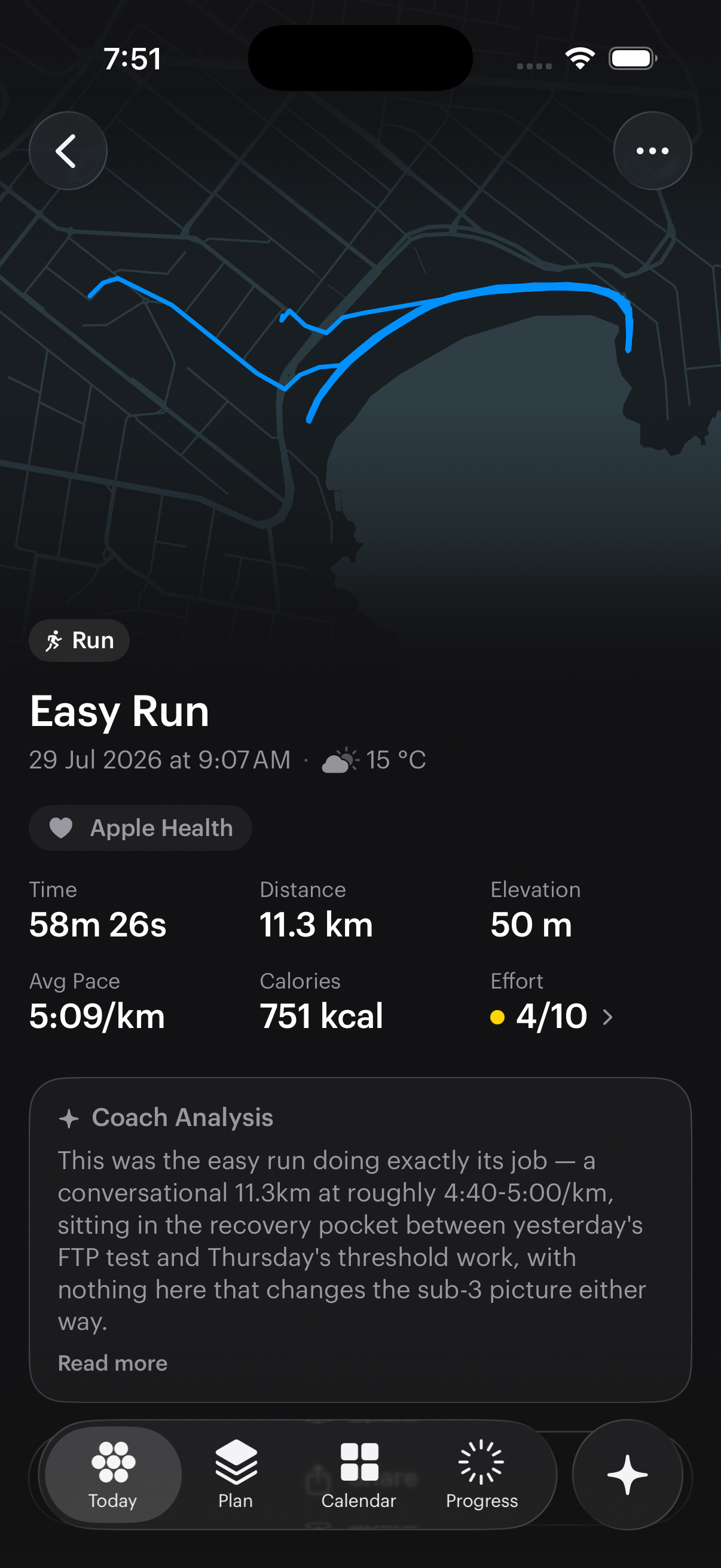 Taper run analysis